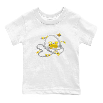 Air Jordan 1 Yellow Ochre shirt to match jordans Trap Money sneaker tees AJ1 Yellow Ochre SNRT sneaker release tees baby toddler White 2 cotton Shirt
