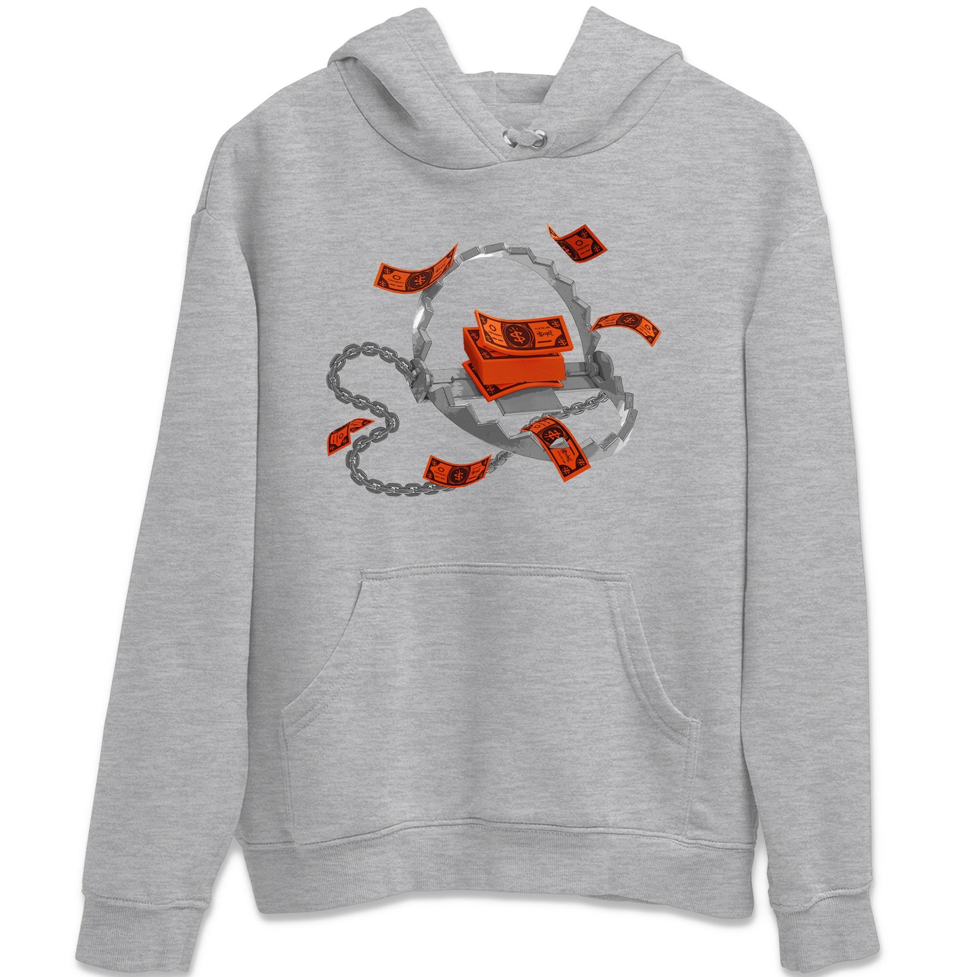 Air Jordan 12 Brilliant Orange Sneaker Match Tees Trap Money Sneaker Tees AJ12 Brilliant Orange Sneaker Release Tees Unisex Shirts Heather Grey 2
