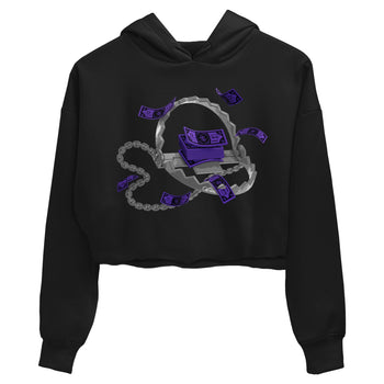 Air Jordan 12 Field Purple Sneaker Match Tees Trap Money Sneaker Tees AJ12 Field Purple Sneaker Release Tees Women's Shirts Black 2