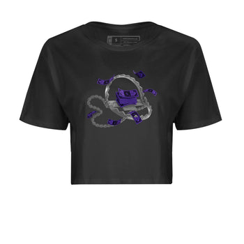 Air Jordan 12 Field Purple Sneaker Match Tees Trap Money Sneaker Tees AJ12 Field Purple Sneaker Release Tees Women's Shirts Black 2