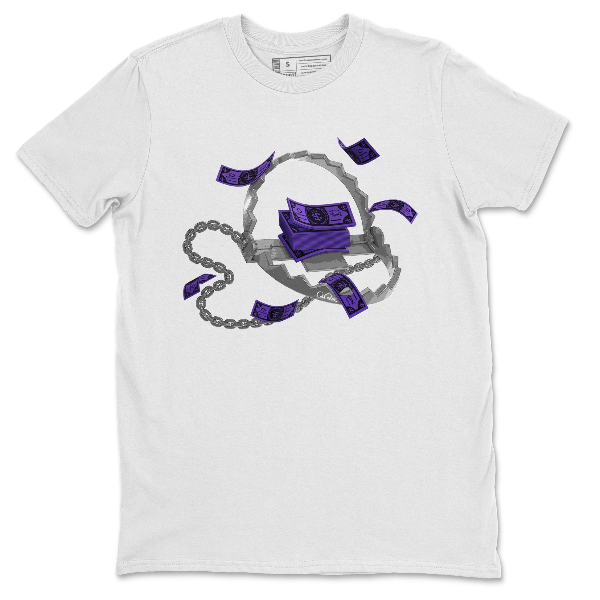 Air Jordan 12 Field Purple Sneaker Match Tees Trap Money Sneaker Tees AJ12 Field Purple Sneaker Release Tees Unisex Shirts White 2