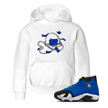 Air Jordan 14 Laney Sneaker Match Tees Trap Money Sneaker Tees AJ14 Laney Sneaker Release Tees Kids Shirts White 1