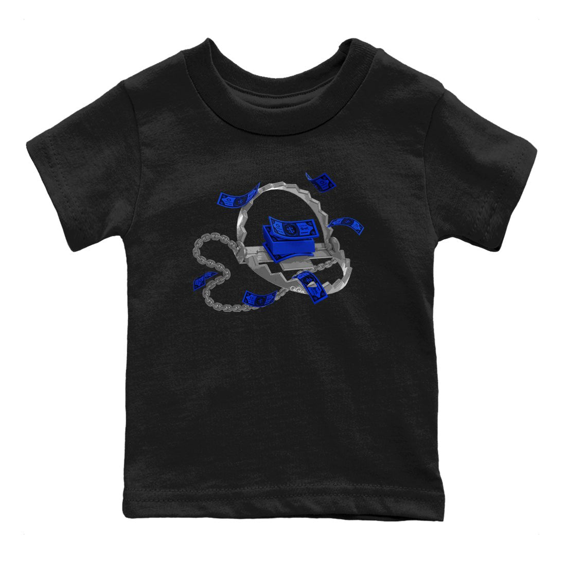 Air Jordan 14 Laney Sneaker Match Tees Trap Money Sneaker Tees AJ14 Laney Sneaker Release Tees Kids Shirts Black 2