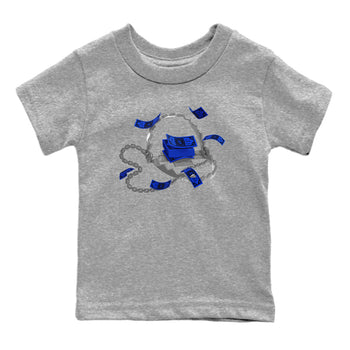 Air Jordan 14 Laney Sneaker Match Tees Trap Money Sneaker Tees AJ14 Laney Sneaker Release Tees Kids Shirts Heather Grey 2