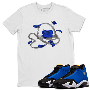 Air Jordan 14 Laney Sneaker Match Tees Trap Money Sneaker Tees AJ14 Laney Sneaker Release Tees Unisex Shirts White 1