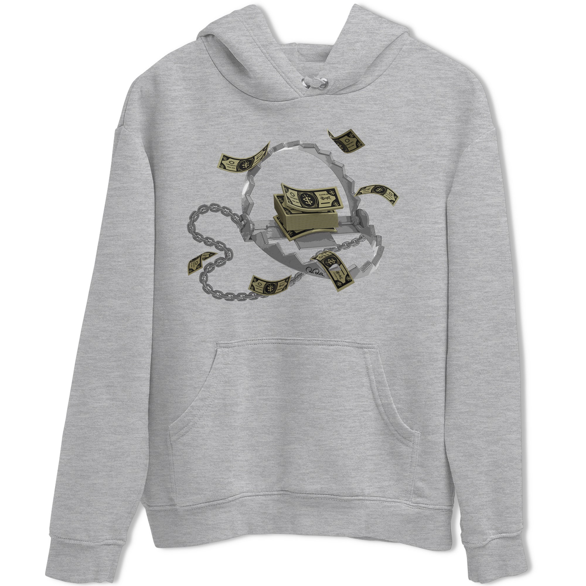 Air Jordan 4 Medium Olive shirt to match jordans Trap Money sneaker tees AJ4Medium Olive SNRT Sneaker Release Tees Unisex Heather Grey 2 T-Shirt