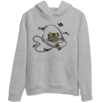 Air Jordan 4 Medium Olive shirt to match jordans Trap Money sneaker tees AJ4Medium Olive SNRT Sneaker Release Tees Unisex Heather Grey 2 T-Shirt