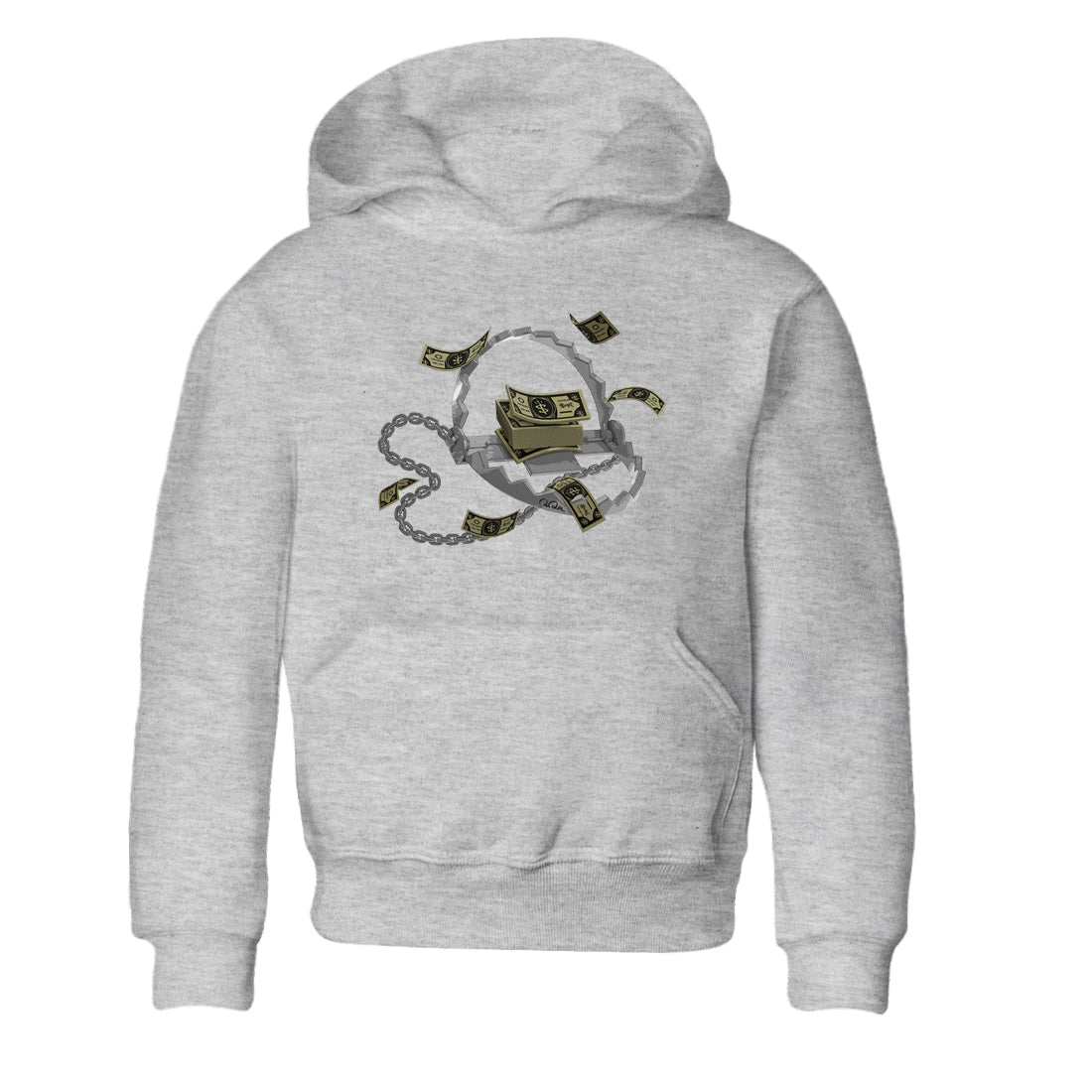 Air Jordan 4 Medium Olive shirt to match jordans Trap Money sneaker tees AJ4Medium Olive SNRT Sneaker Release Tees Baby Toddler Heather Grey 2 T-Shirt