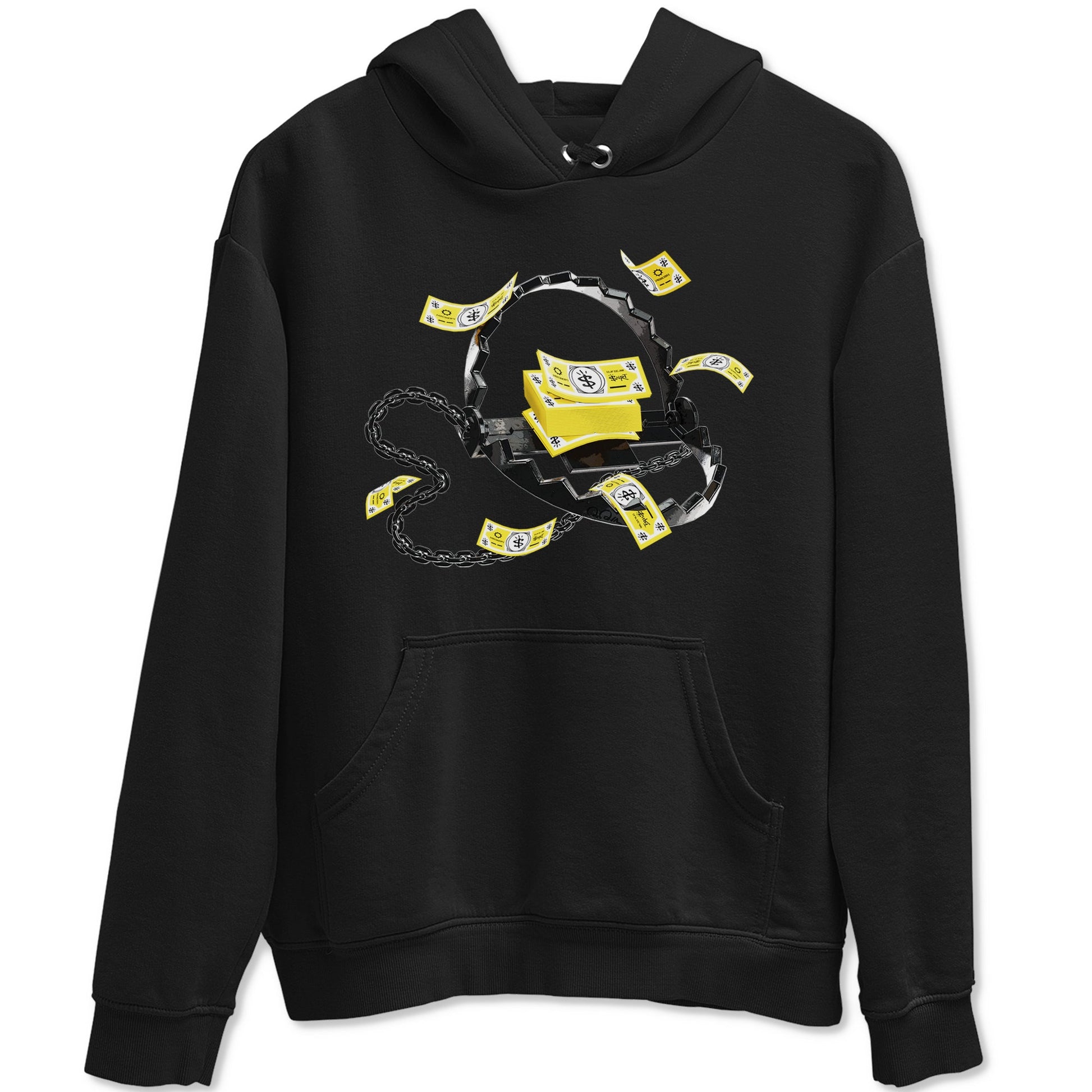 AJ4 Vivid Sulfur shirt to match jordans Trap Money sneaker tees Air Jordan 4 Vivid Sulfur SNRT Sneaker Release Tees unisex cotton Black 2 crew neck shirt
