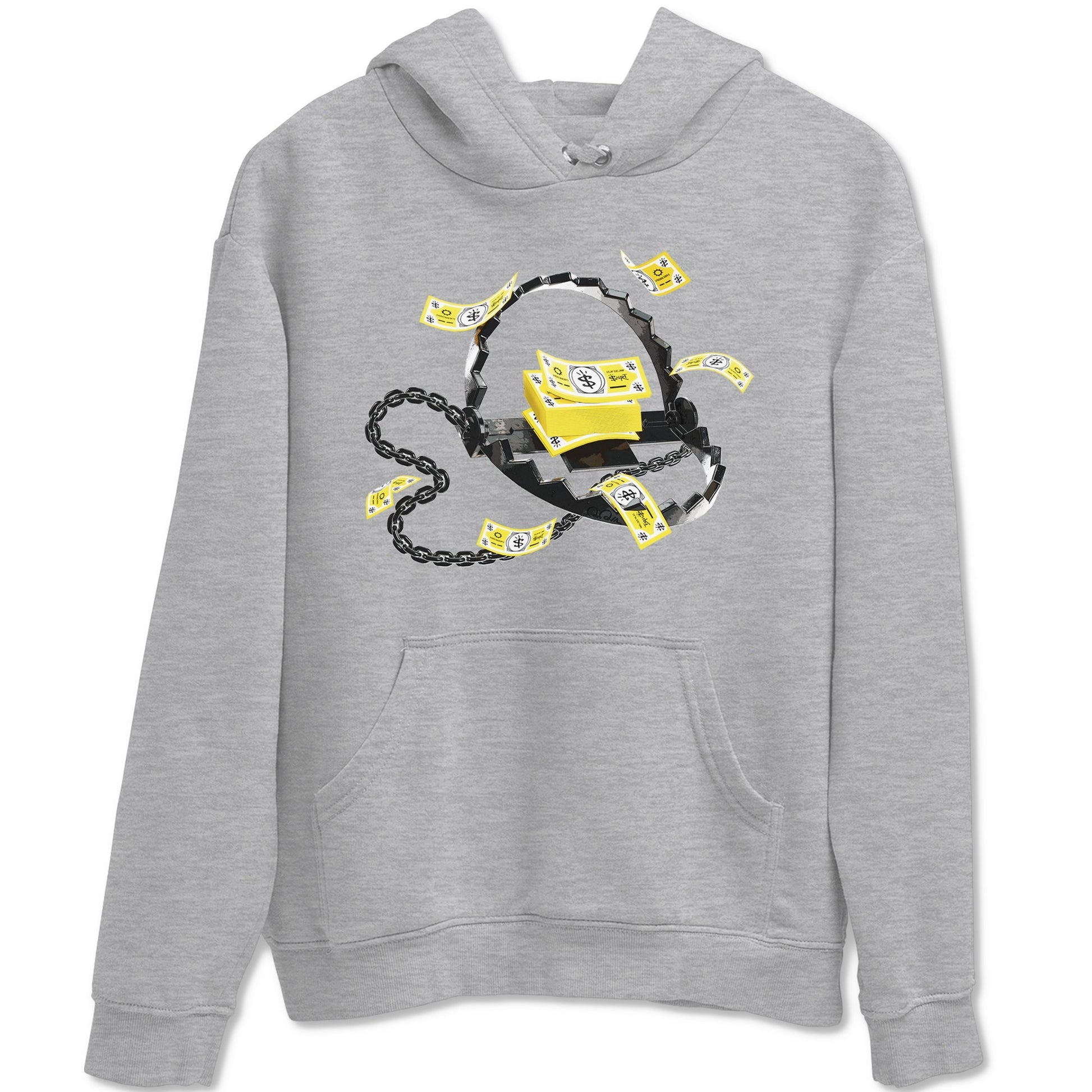 AJ4 Vivid Sulfur shirt to match jordans Trap Money sneaker tees Air Jordan 4 Vivid Sulfur SNRT Sneaker Release Tees unisex cotton Heather Grey 2 crew neck shirt