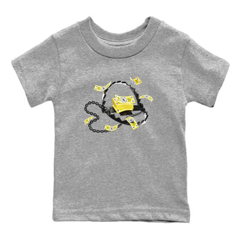 AJ4 Vivid Sulfur shirt to match jordans Trap Money sneaker tees Air Jordan 4 Vivid Sulfur SNRT sneaker release tees baby toddler Heather Grey 2 cotton Shirt