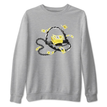 AJ4 Vivid Sulfur shirt to match jordans Trap Money sneaker tees Air Jordan 4 Vivid Sulfur SNRT Sneaker Release Tees unisex cotton Heather Grey 2 crew neck shirt