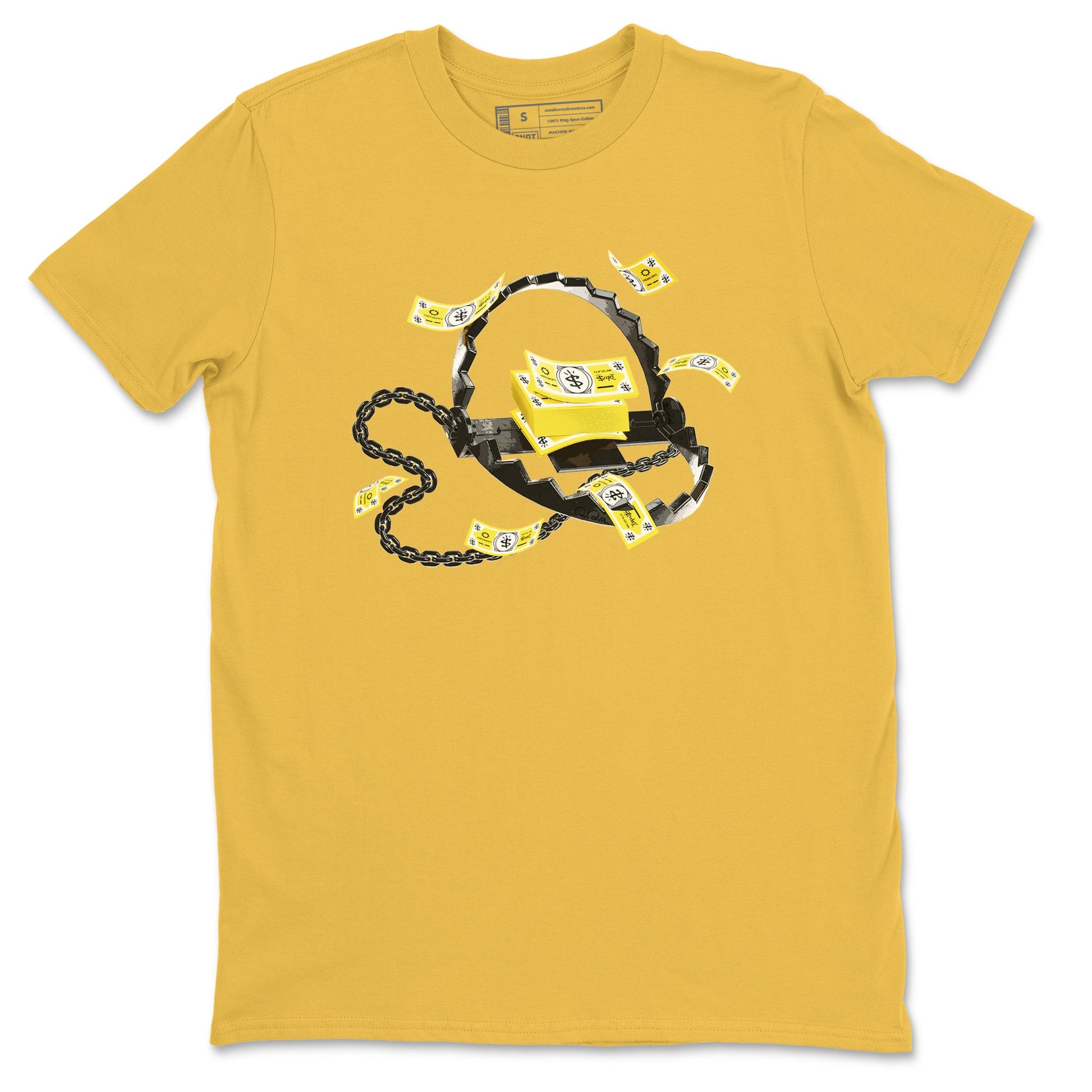 AJ4 Vivid Sulfur shirt to match jordans Trap Money sneaker tees Air Jordan 4 Vivid Sulfur SNRT Sneaker Release Tees unisex cotton Daisy 2 crew neck shirt