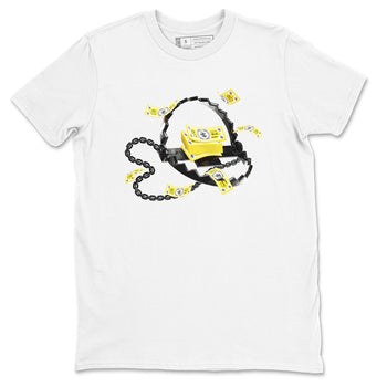 AJ4 Vivid Sulfur shirt to match jordans Trap Money sneaker tees Air Jordan 4 Vivid Sulfur SNRT Sneaker Release Tees unisex cotton White 2 crew neck shirt