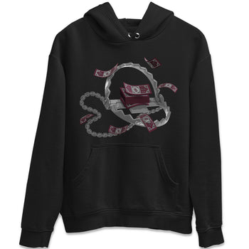 Air Jordan 5 Burgundy Sneaker Match Tees Trap Money Sneaker Tees AJ5 Burgundy Sneaker Release Tees Unisex Shirts Black 2
