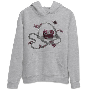 Air Jordan 5 Burgundy Sneaker Match Tees Trap Money Sneaker Tees AJ5 Burgundy Sneaker Release Tees Unisex Shirts Heather Grey 2
