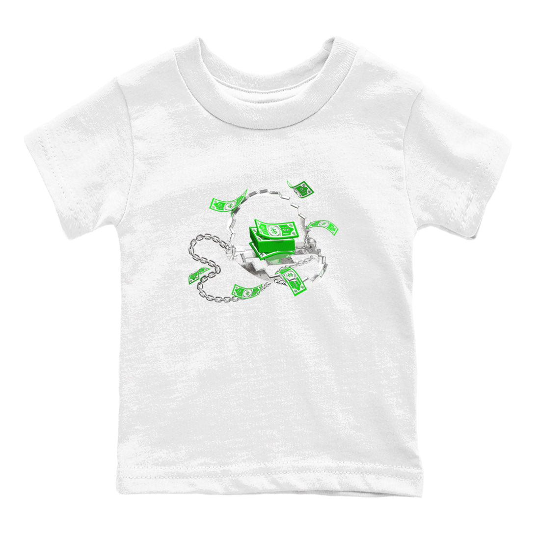 Air Jordan 5 Lucky Green shirt to match jordans Trap Money sneaker tees AJ5 Lucky Green SNRT sneaker release tees baby toddler White 2 cotton Shirt
