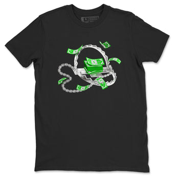 Air Jordan 5 Lucky Green shirt to match jordans Trap Money sneaker tees AJ5 Lucky Green SNRT Sneaker Release Tees unisex cotton Black 2 crew neck shirt