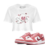 Dunk Valentines Day 2024 shirt to match jordans Trap Money sneaker tees Valentines Day Gift SNRT Sneaker Release Tees White 1 crop length shirt