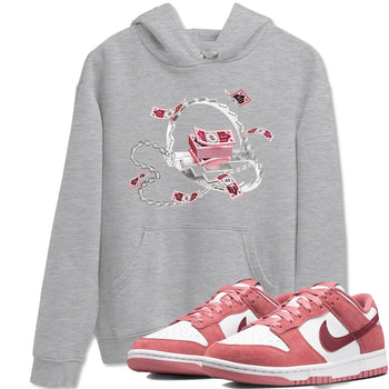 Dunk Valentines Day 2024 shirt to match jordans Trap Money sneaker tees Valentines Day Gift SNRT Sneaker Release Tees unisex cotton Heather Grey 1 crew neck shirt