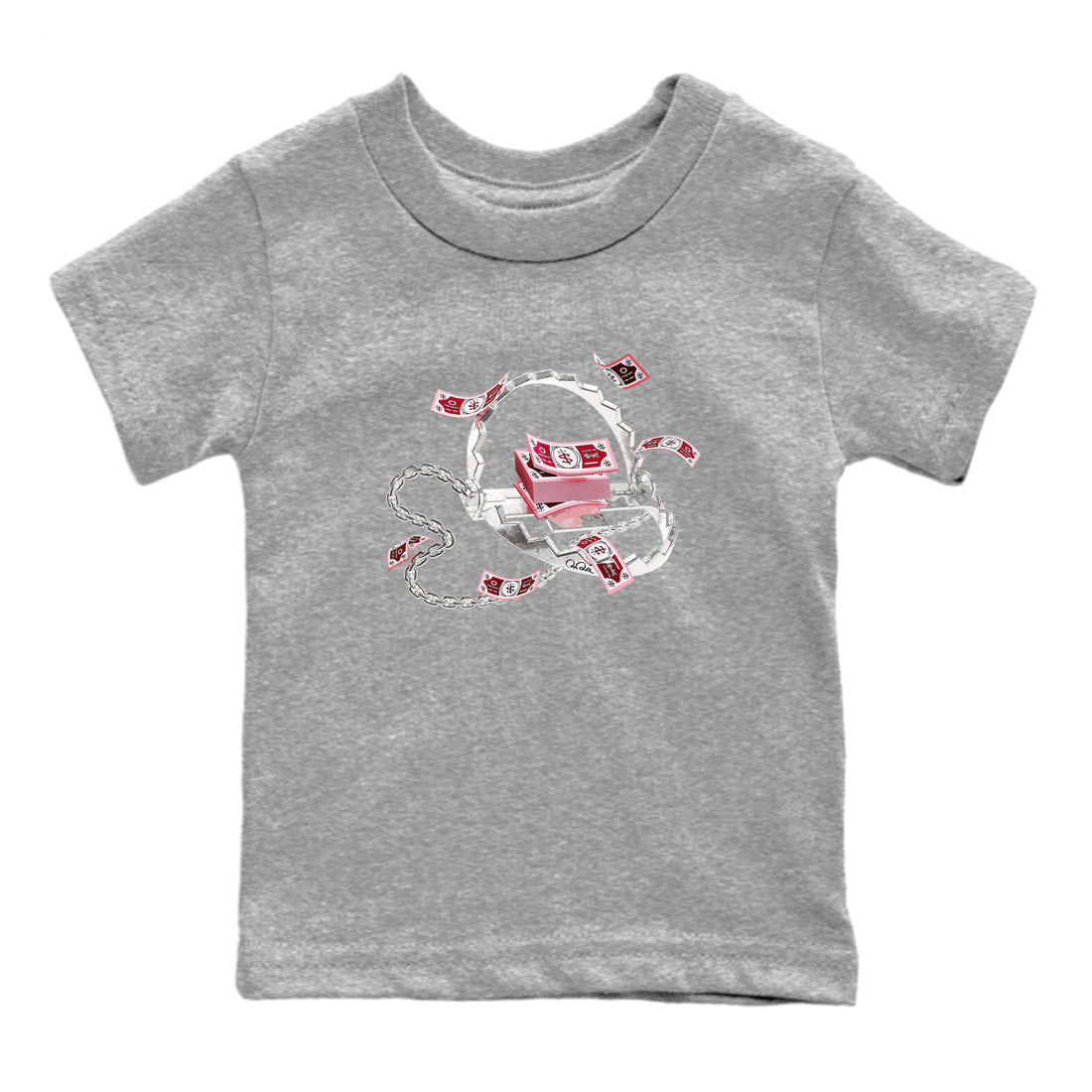 Dunk Valentines Day 2024 shirt to match jordans Trap Money sneaker tees Valentines Day Gift SNRT sneaker release tees baby toddler Heather Grey 2 cotton Shirt