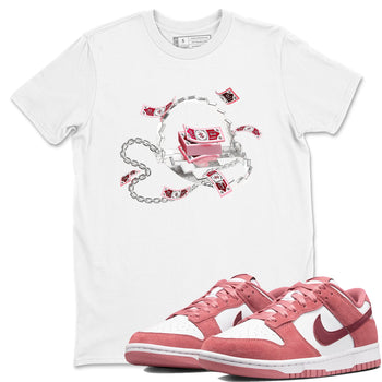 Dunk Valentines Day 2024 shirt to match jordans Trap Money sneaker tees Valentines Day Gift SNRT Sneaker Release Tees unisex cotton White 1 crew neck shirt