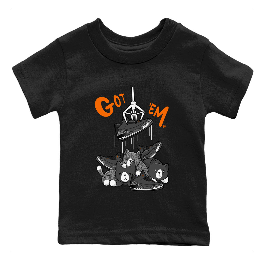 3s Fear shirt to match jordans Treasure Hunter sneaker tees Air Jordan 3 Fear SNRT Sneaker Release Tees Baby Toddler Black 2 T-Shirt
