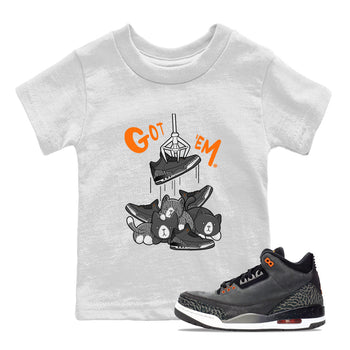3s Fear shirt to match jordans Treasure Hunter sneaker tees Air Jordan 3 Fear SNRT Sneaker Release Tees Baby Toddler White 1 T-Shirt