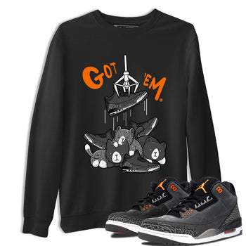 3s Fear shirt to match jordans Treasure Hunter sneaker tees Air Jordan 3 Fear SNRT Sneaker Release Tees Unisex Black 1 T-Shirt