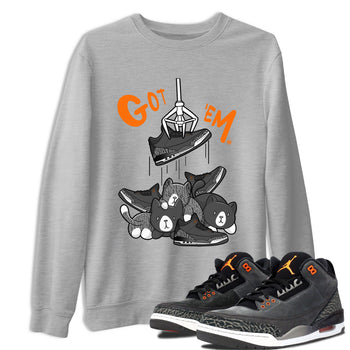 3s Fear shirt to match jordans Treasure Hunter sneaker tees Air Jordan 3 Fear SNRT Sneaker Release Tees Unisex Heather Grey 1 T-Shirt