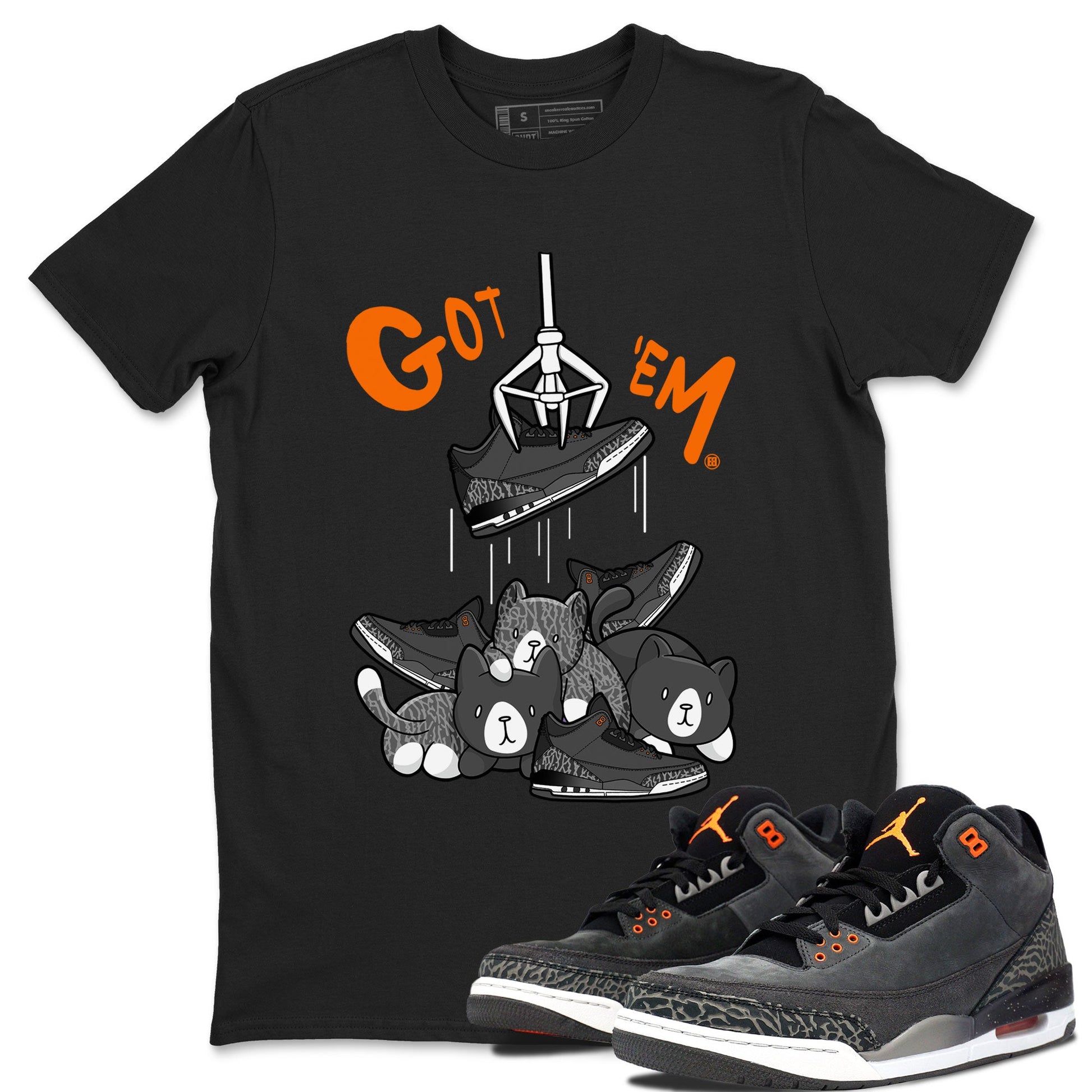 3s Fear shirt to match jordans Treasure Hunter sneaker tees Air Jordan 3 Fear SNRT Sneaker Release Tees Unisex Black 1 T-Shirt