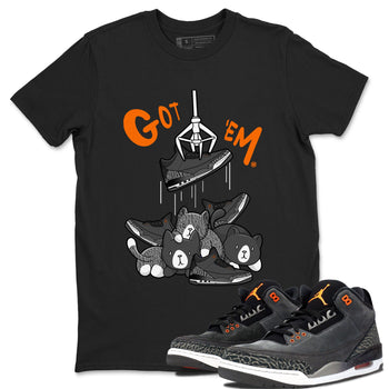3s Fear shirt to match jordans Treasure Hunter sneaker tees Air Jordan 3 Fear SNRT Sneaker Release Tees Unisex Black 1 T-Shirt