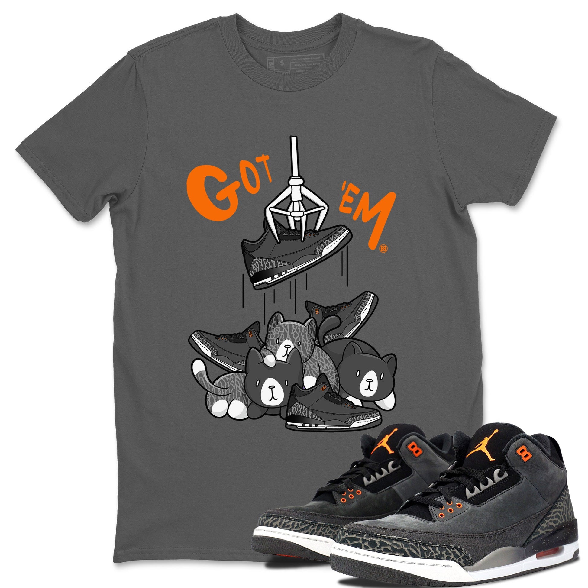 3s Fear shirt to match jordans Treasure Hunter sneaker tees Air Jordan 3 Fear SNRT Sneaker Release Tees Unisex Cool Grey 1 T-Shirt