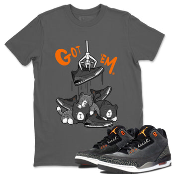 3s Fear shirt to match jordans Treasure Hunter sneaker tees Air Jordan 3 Fear SNRT Sneaker Release Tees Unisex Cool Grey 1 T-Shirt