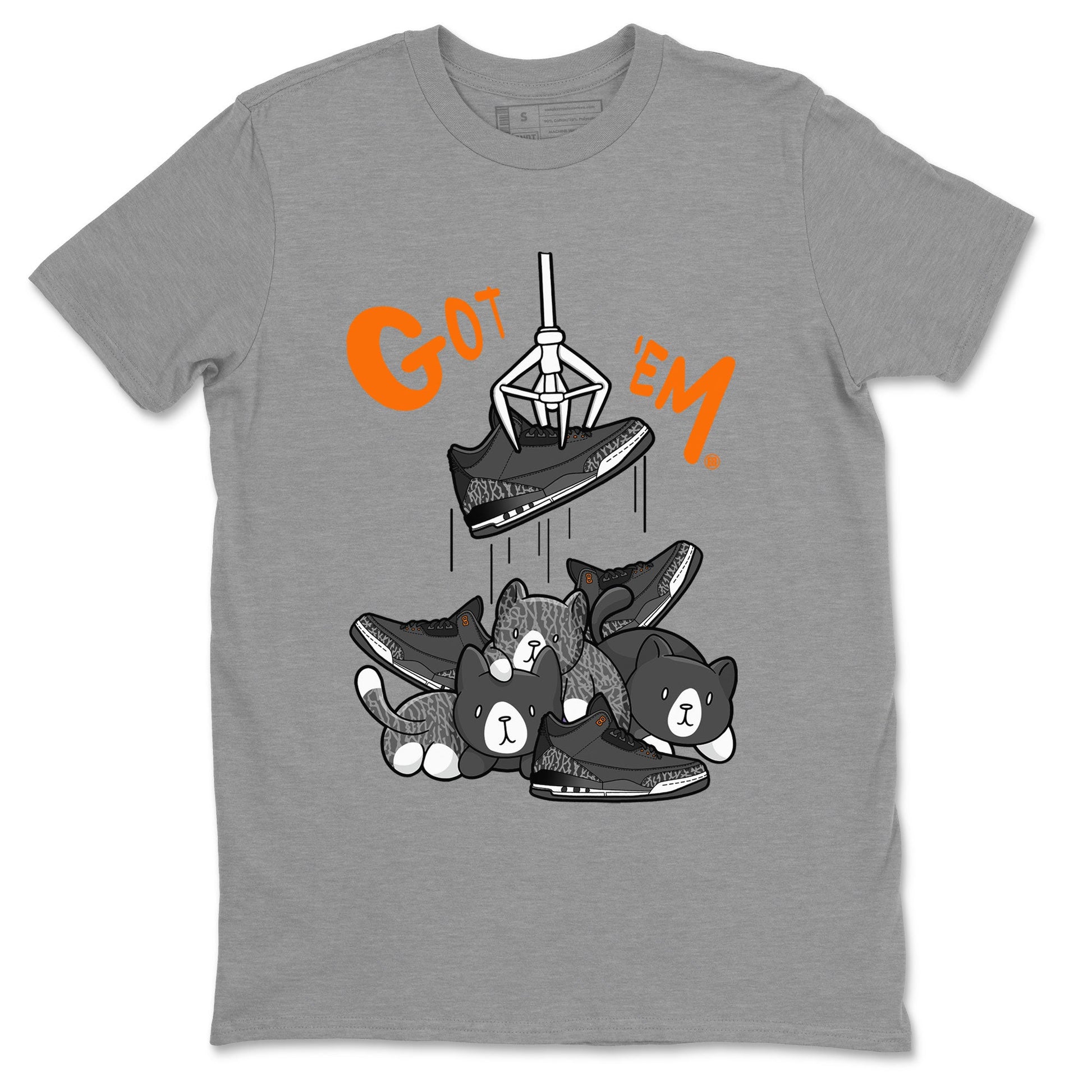 3s Fear shirt to match jordans Treasure Hunter sneaker tees Air Jordan 3 Fear SNRT Sneaker Release Tees Unisex Heather Grey 2 T-Shirt