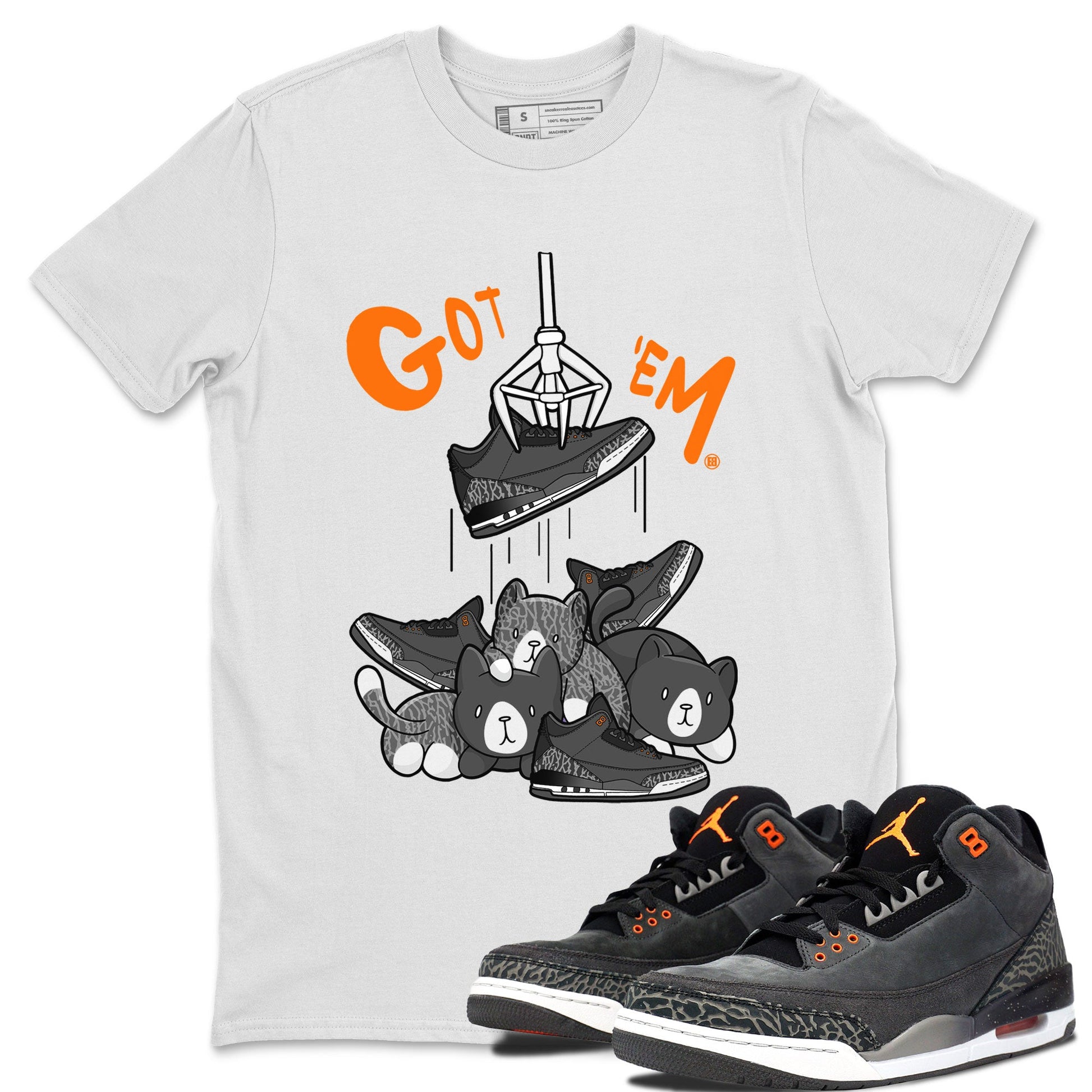 3s Fear shirt to match jordans Treasure Hunter sneaker tees Air Jordan 3 Fear SNRT Sneaker Release Tees Unisex White 1 T-Shirt