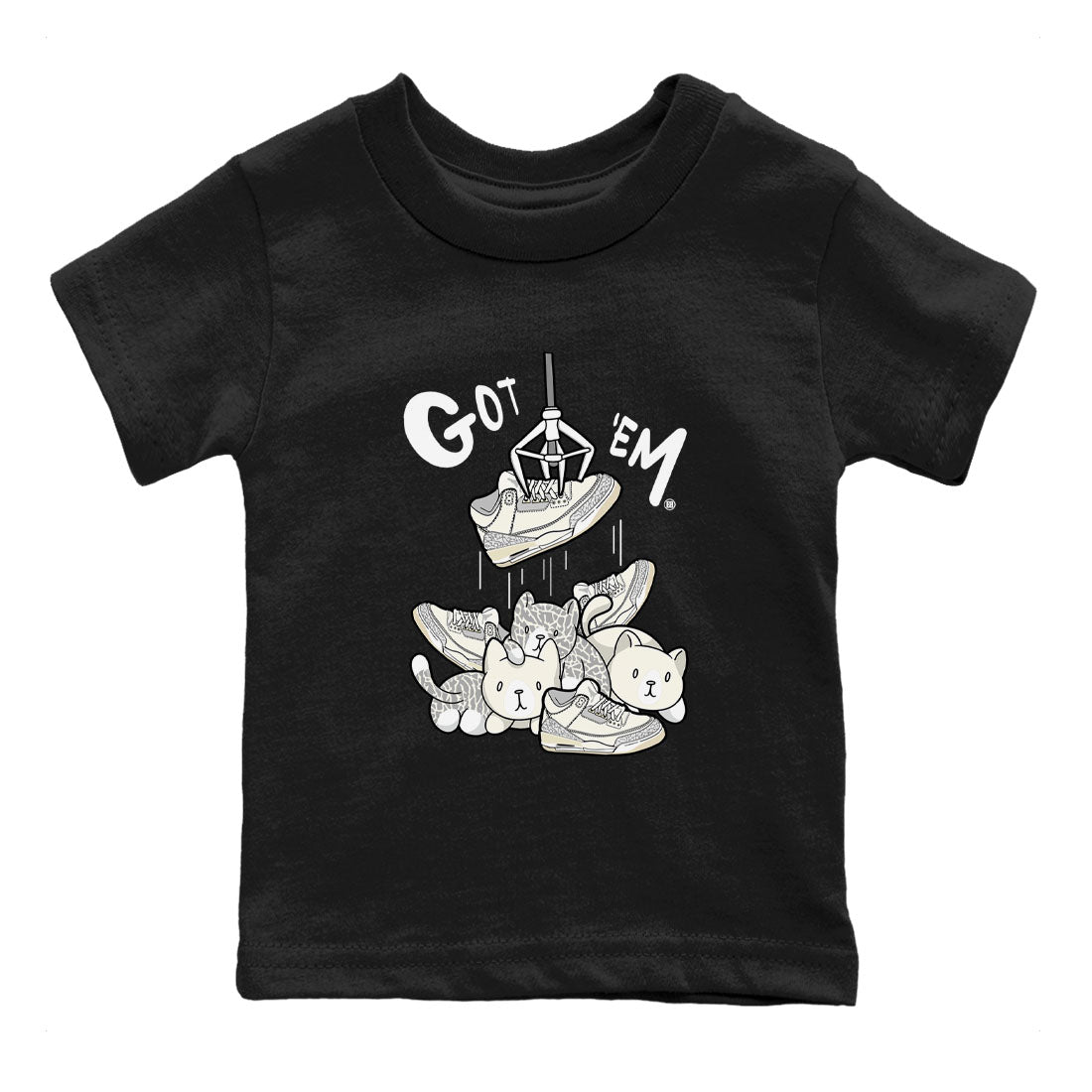 Air Jordan 3 Craft Ivory shirt to match jordans Treasure Hunter sneaker tees 3s Ivory SNRT sneaker release tees baby toddler Black 2 cotton Shirt