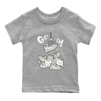 Air Jordan 3 Craft Ivory shirt to match jordans Treasure Hunter sneaker tees 3s Ivory SNRT sneaker release tees baby toddler Heather Grey 2 cotton Shirt