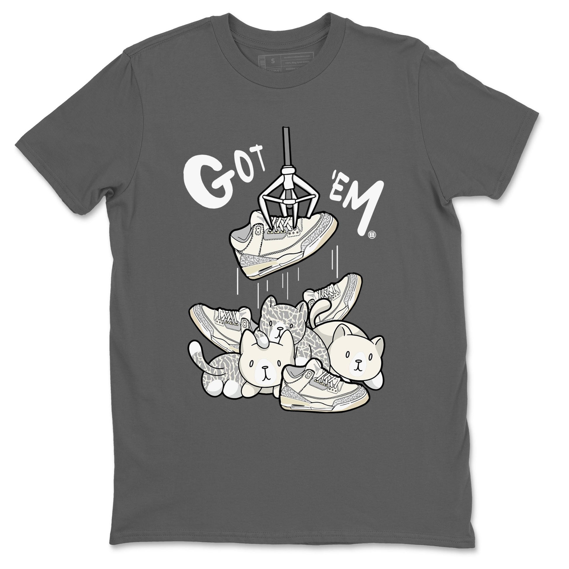 Air Jordan 3 Craft Ivory shirt to match jordans Treasure Hunter sneaker tees 3s Ivory SNRT Sneaker Release Tees unisex cotton Cool Grey 2 crew neck shirt