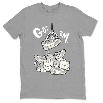 Air Jordan 3 Craft Ivory shirt to match jordans Treasure Hunter sneaker tees 3s Ivory SNRT Sneaker Release Tees unisex cotton Heather Grey 2 crew neck shirt