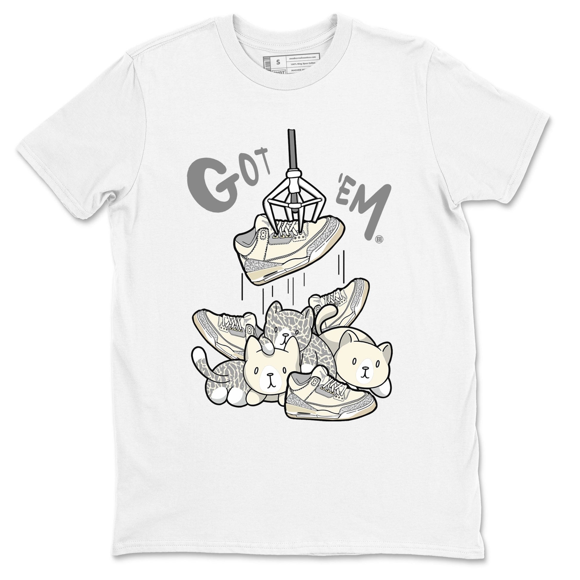 Air Jordan 3 Craft Ivory shirt to match jordans Treasure Hunter sneaker tees 3s Ivory SNRT Sneaker Release Tees unisex cotton White 2 crew neck shirt