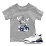 Air Jordan 3 Midnight Navy shirt to match jordans Treasure Hunter sneaker tees AJ3 Midnight Navy SNRT Sneaker T Shirt  baby toddler Heather Grey 1 cotton Shirt