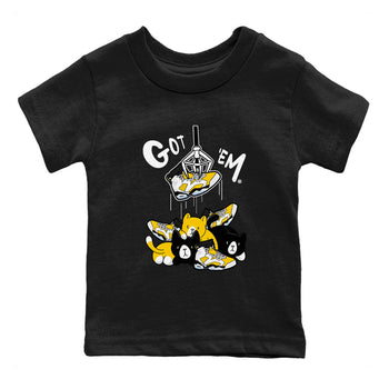 AJ6 Yellow Ochre shirt to match jordans Treasure Hunter sneaker match tee Air Jordan 6 Yellow Ochre SNRT Sneaker Tees baby toddler Black 2 cotton Shirt