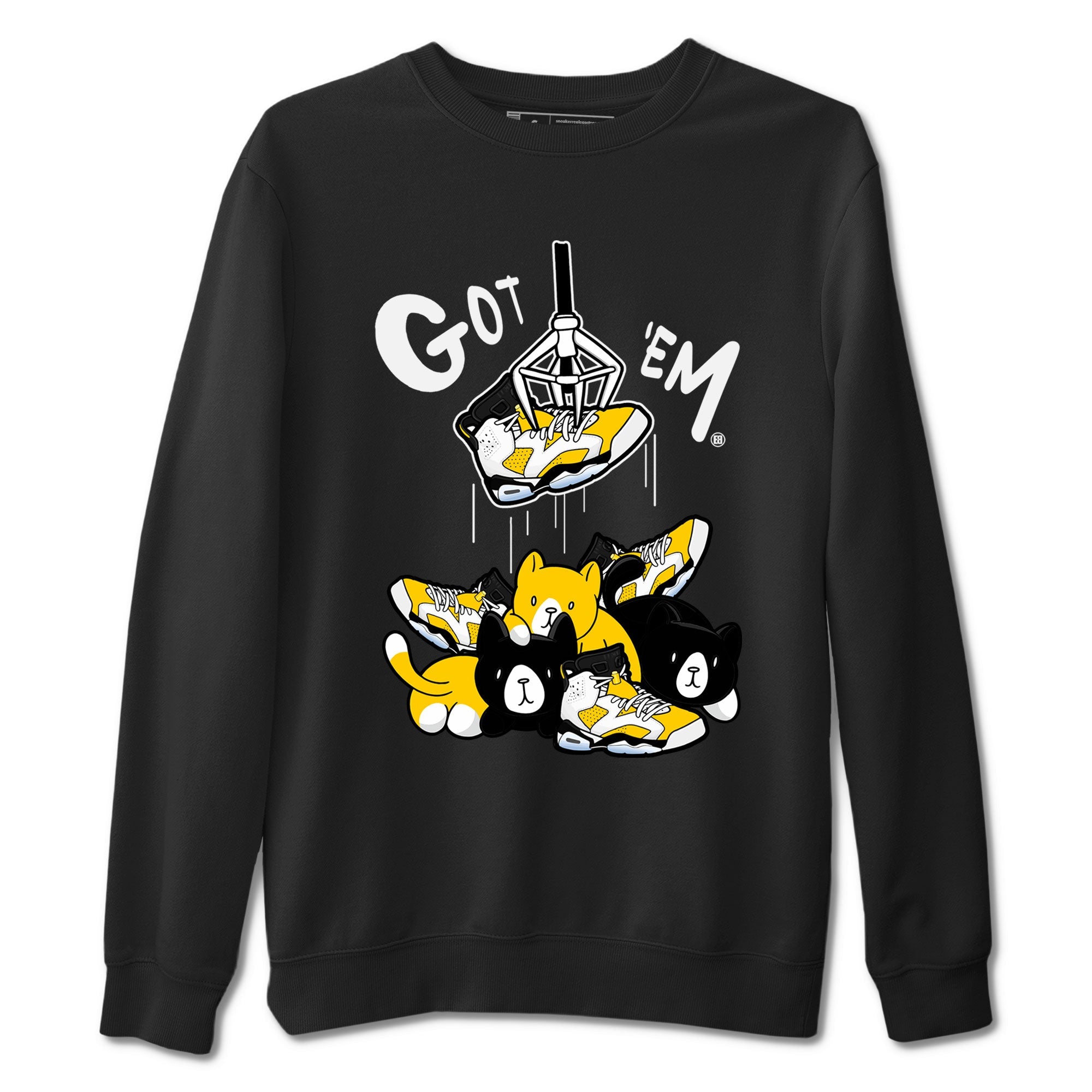 AJ6 Yellow Ochre shirt to match jordans Treasure Hunter sneaker match tee Air Jordan 6 Yellow Ochre SNRT Sneaker Tees unisex cotton Black 2 crew neck shirt