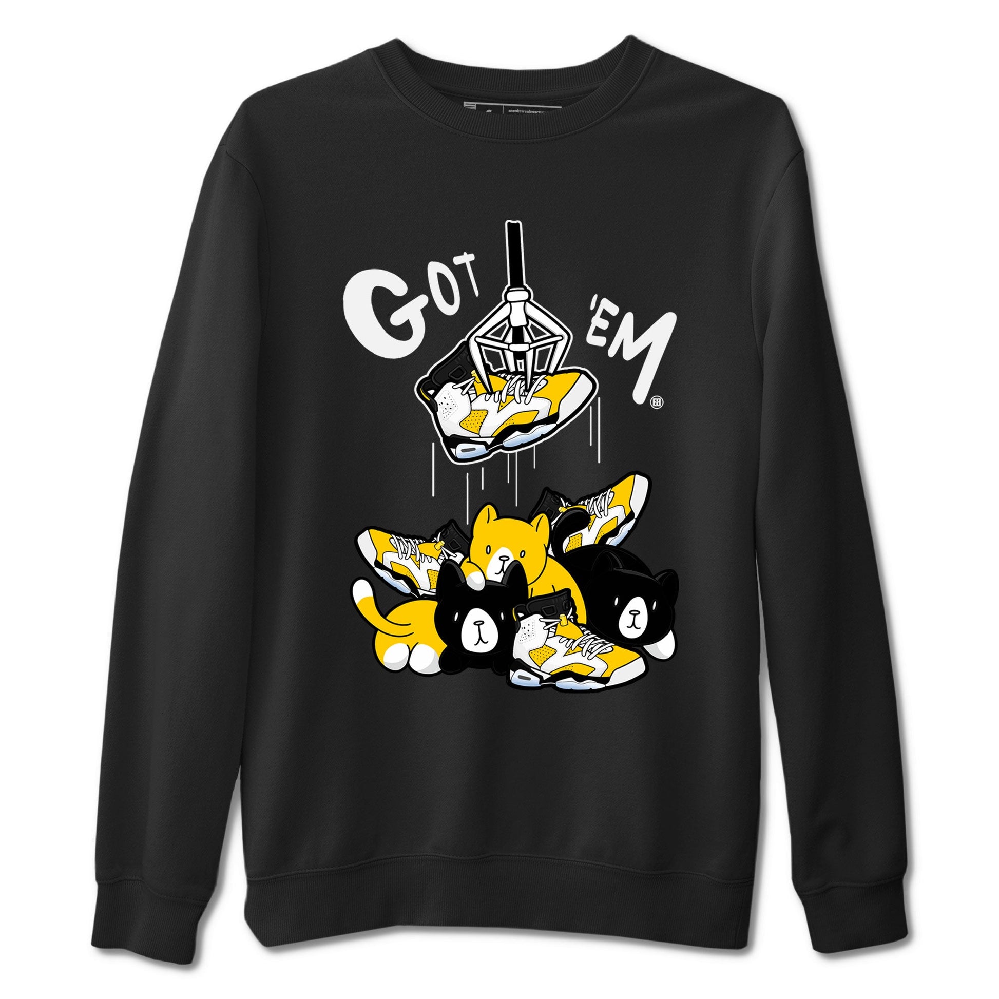 AJ6 Yellow Ochre shirt to match jordans Treasure Hunter sneaker match tee Air Jordan 6 Yellow Ochre SNRT Sneaker Tees unisex cotton Black 2 crew neck shirt