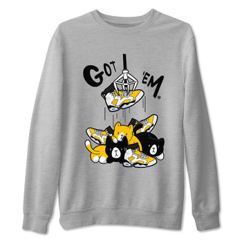 AJ6 Yellow Ochre shirt to match jordans Treasure Hunter sneaker match tee Air Jordan 6 Yellow Ochre SNRT Sneaker Tees unisex cotton Heather Grey 2 crew neck shirt