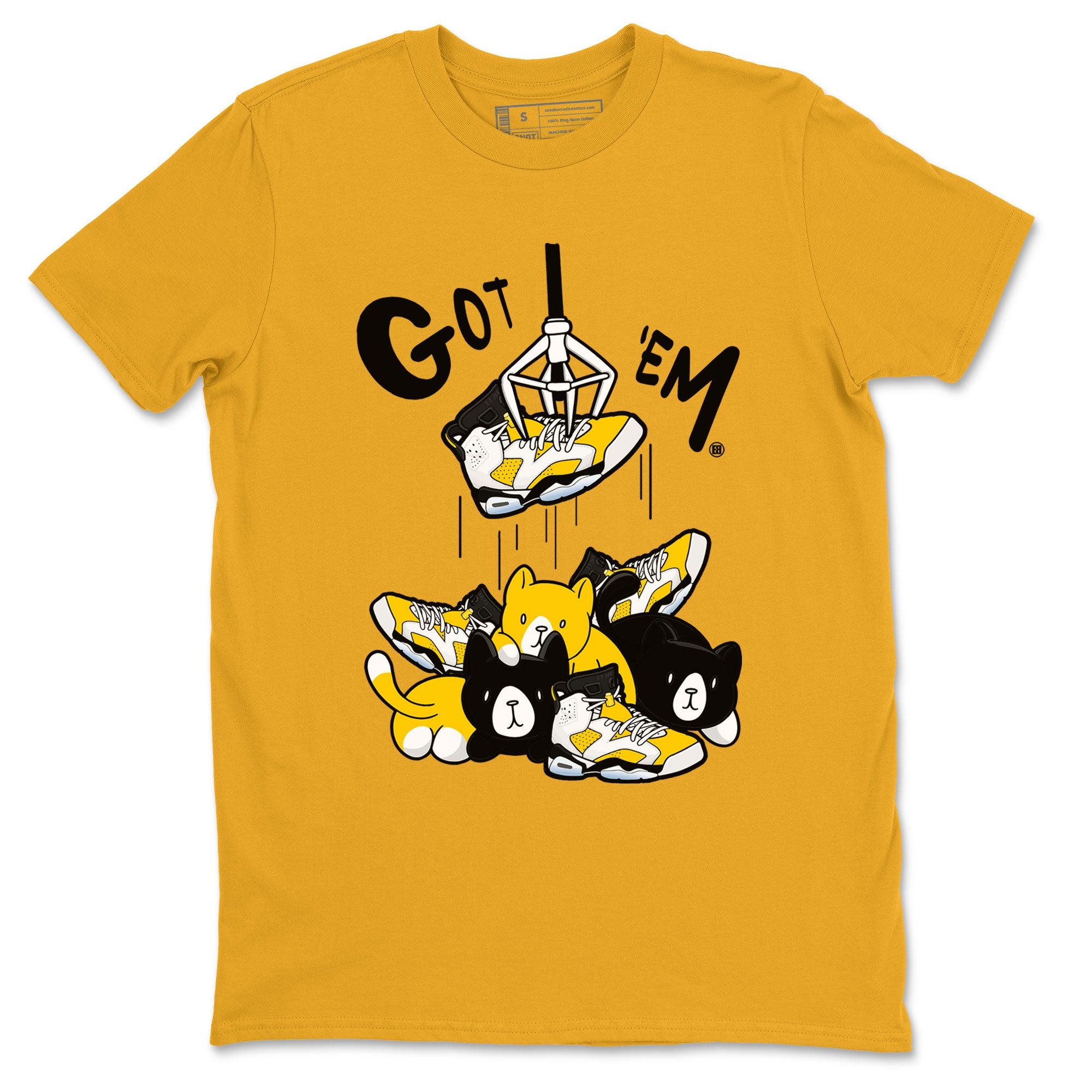 AJ6 Yellow Ochre shirt to match jordans Treasure Hunter sneaker match tee Air Jordan 6 Yellow Ochre SNRT Sneaker Tees unisex cotton Gold 2 crew neck shirt