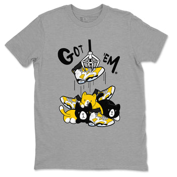 AJ6 Yellow Ochre shirt to match jordans Treasure Hunter sneaker match tee Air Jordan 6 Yellow Ochre SNRT Sneaker Tees unisex cotton Heather Grey 2 crew neck shirt