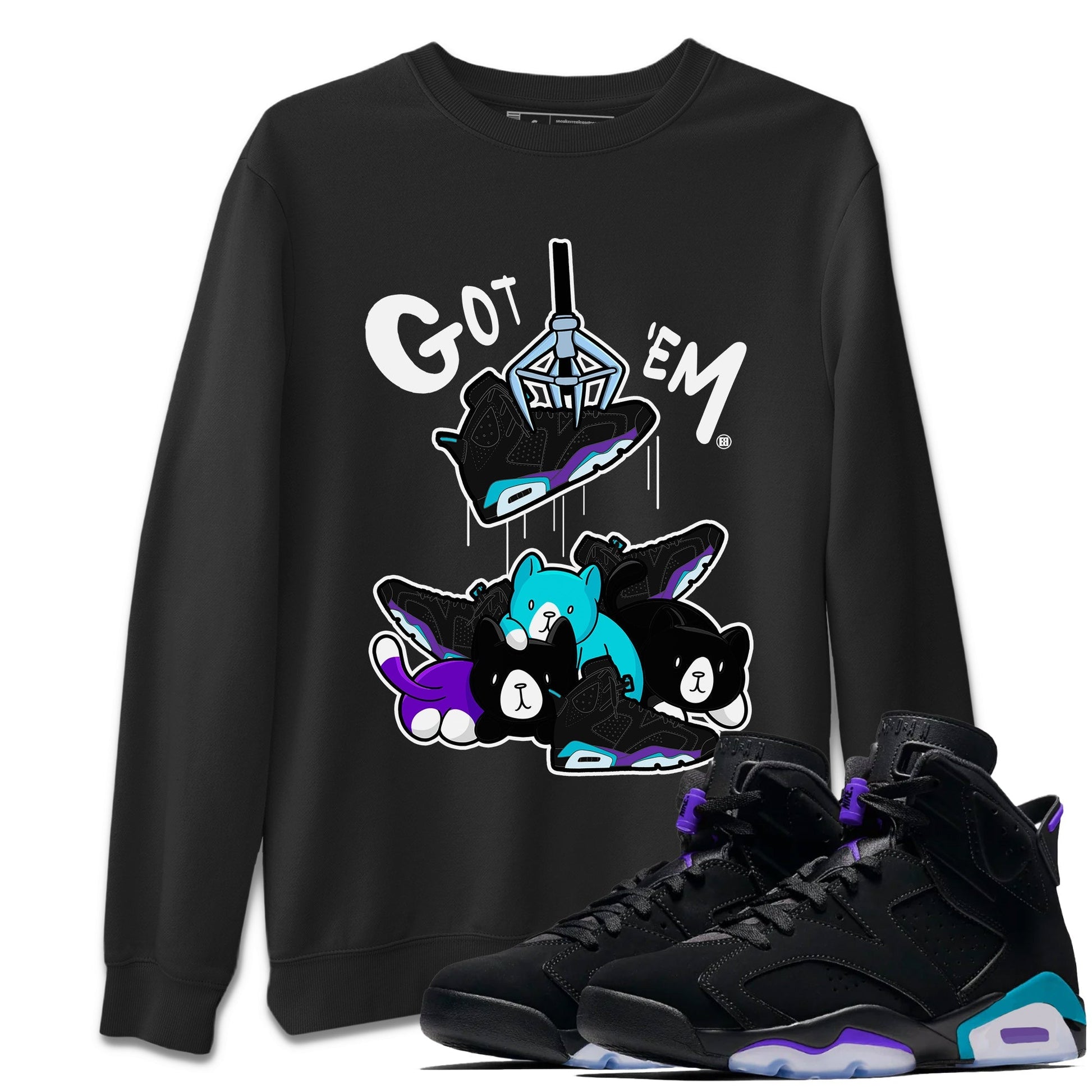 6s Aqua Sneaker Match Tees Treasure Hunter Sneaker Tees Air Jordan 6 Aqua Sneaker Release Tees Unisex Shirts Black 1