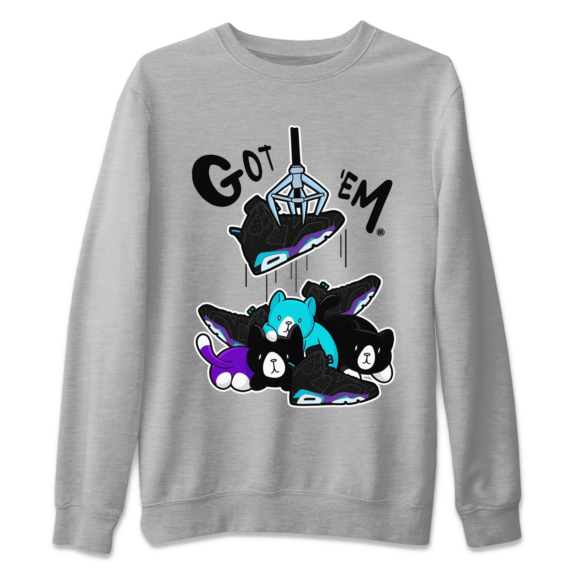 6s Aqua Sneaker Match Tees Treasure Hunter Sneaker Tees Air Jordan 6 Aqua Sneaker Release Tees Unisex Shirts Heather Grey 2